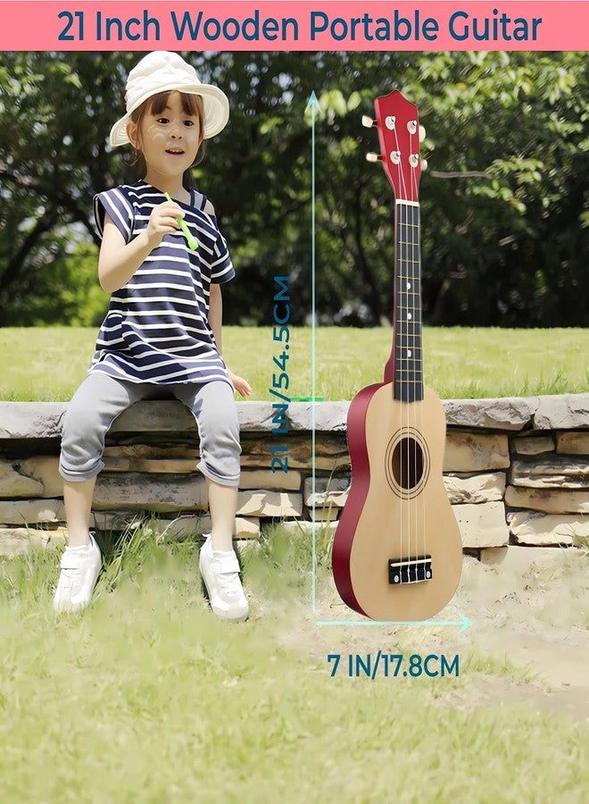 Jakeloo 21 Inch Wooden Kids Toddler Child Children Acoustic Guitar Musical Instruments Ideal for 3-9 Year Old Boys Girls Gifts (Burlywood) - Image 4
